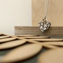 Handcrafted Scottish jewellery - Flowers Heart pendant